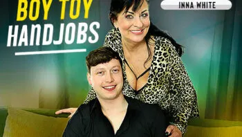 Granny Inna White’s boy toy Handjob